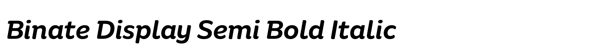 Binate Display Semi Bold Italic image